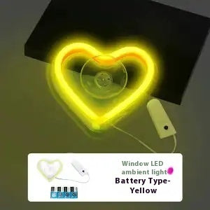 TriGlow Heart Neon Light Car