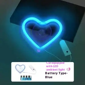 TriGlow Heart Neon Light Car