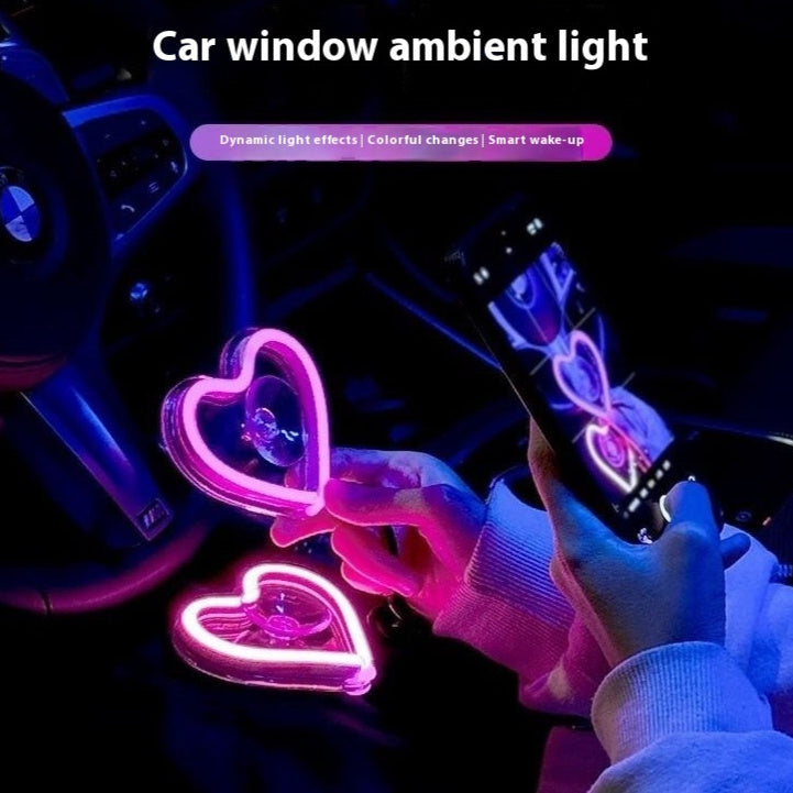 TriGlow Heart Neon Light Car